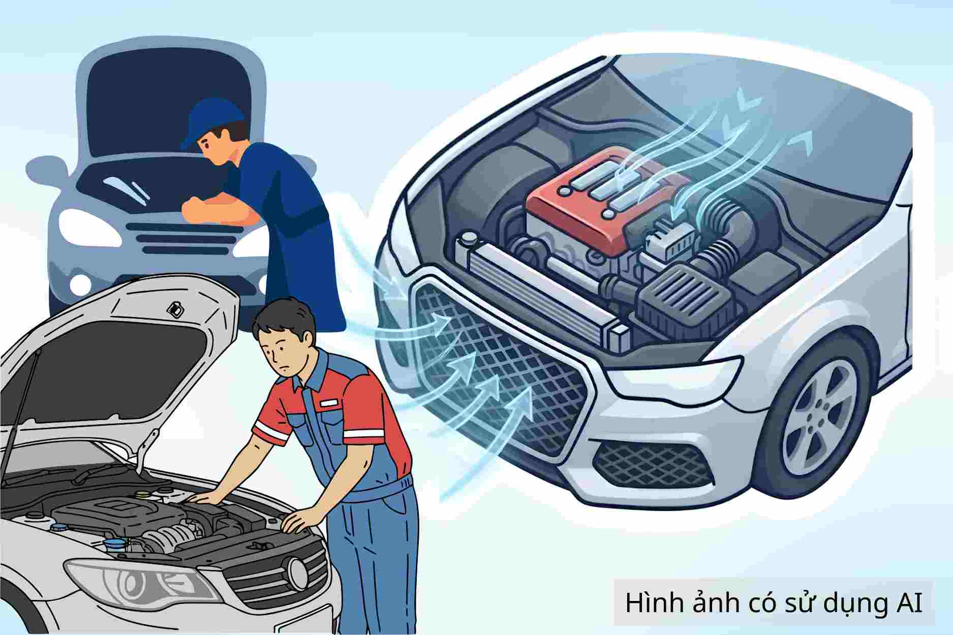 The reason is that most cars today place engines in front of the car