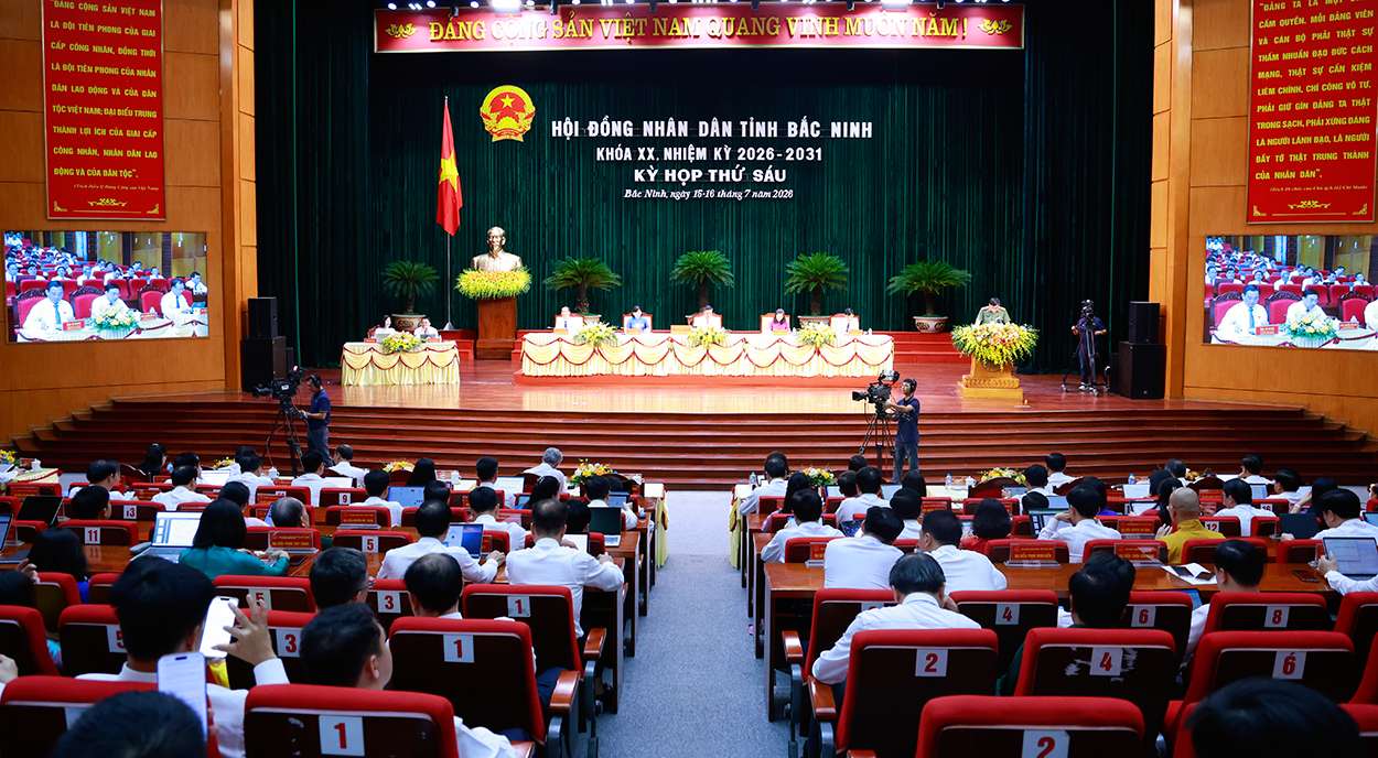 6th session, Bac Ninh Provincial People's Council, term XX, 2026 - 2031. Photo: Bac Ninh e-Portal