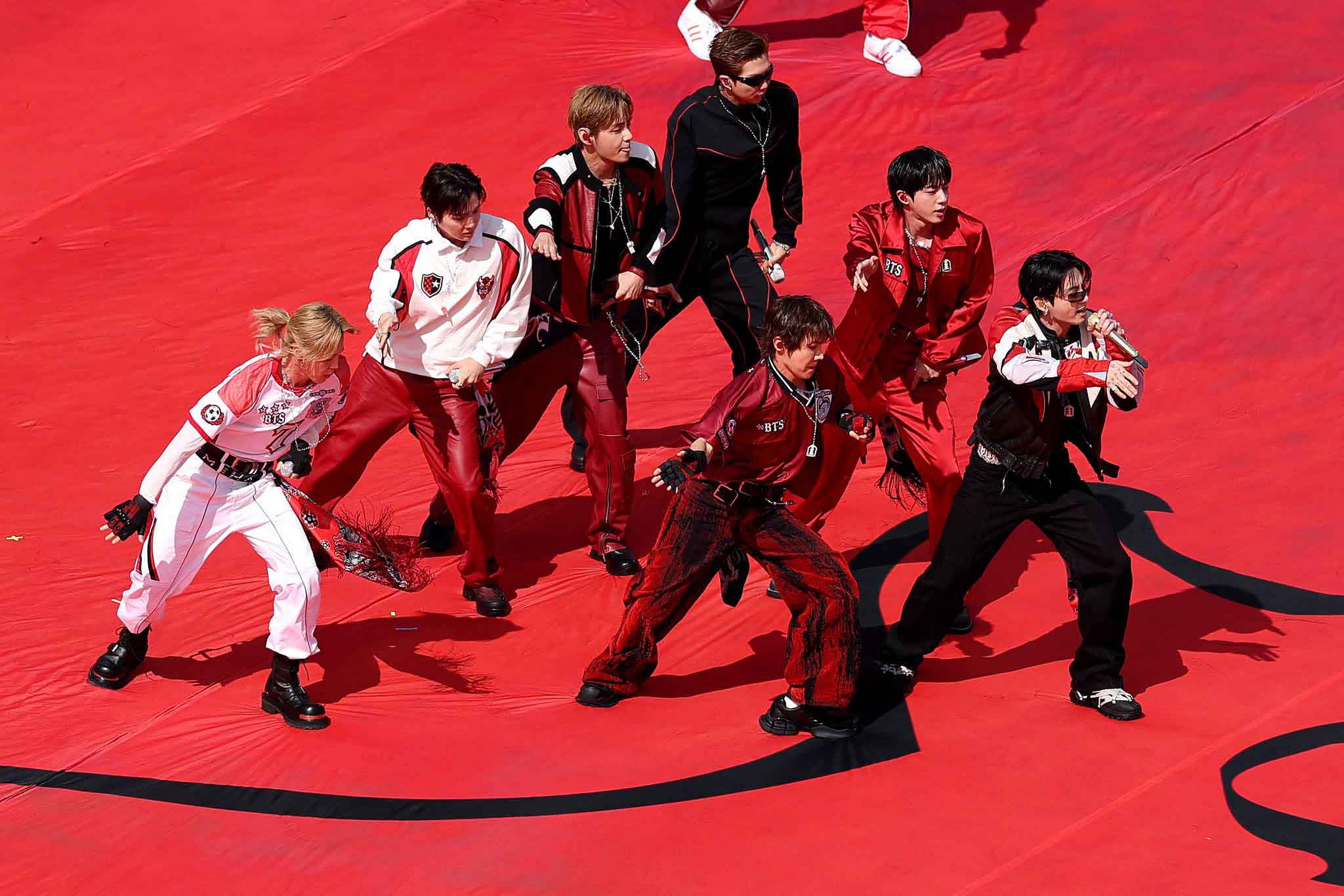 BTS costumes performing at the 2026 World Cup final are put on the charity auction floor. Photo: AFP