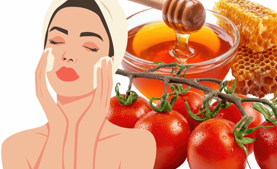 Tomato cherry - honey mask is a suitable choice for weekend moisturizing for all skin types. Graphics: Minh Vu
