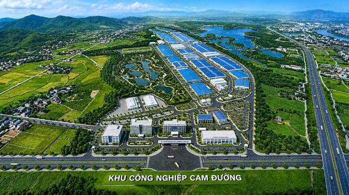 Khu công nghiệp Cam Đường được đầu tư gần 2.000 tỉ đồng, định hướng phát triển theo mô hình khu công nghiệp sinh thái. Ảnh: Ban Quản lý Khu kinh tế tỉnh Lào Cai.