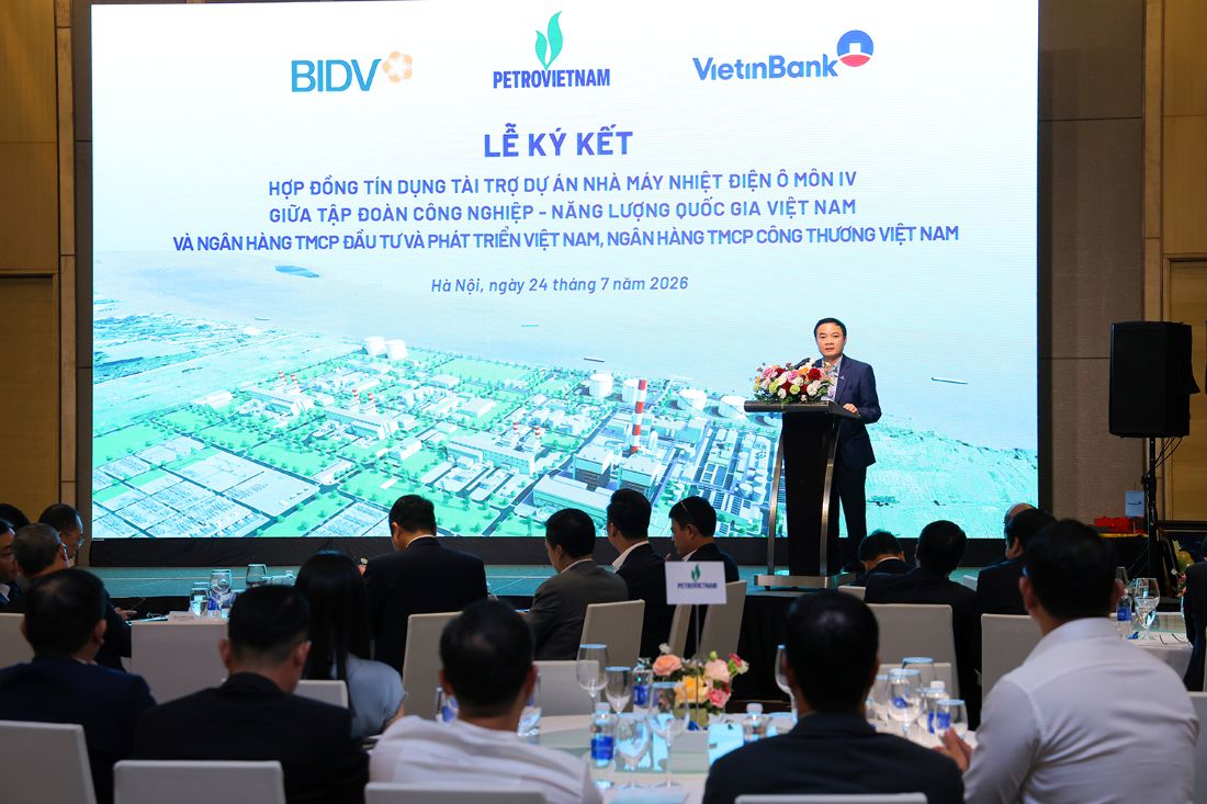 Chủ tịch HĐTV Petrovietnam Lê Ngọc Sơn phát biểu tại Lễ ký kết. Ảnh: Petrovietnam.