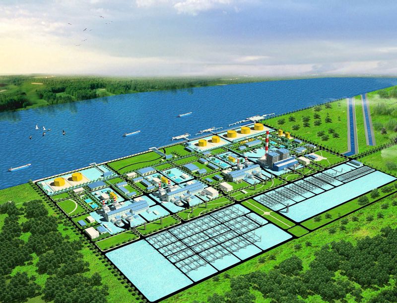 Phối cảnh tổng thể cụm Nhà máy Nhiệt điện Ô Môn. Ảnh: Petrovietnam
