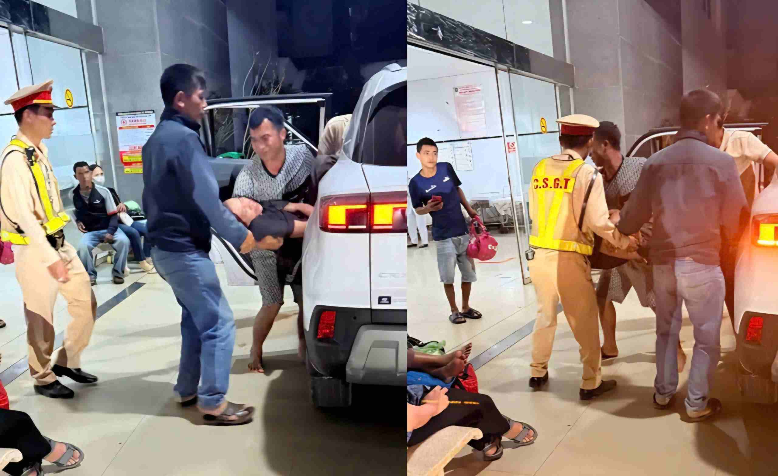 Nhờ sự hỗ trợ mở đường kịp thời của lực lượng cảnh sát giao thông, bệnh nhân được đưa đến bệnh viện an toàn. Ảnh: Phòng Cảnh sát giao thông Công an Lâm Đồng