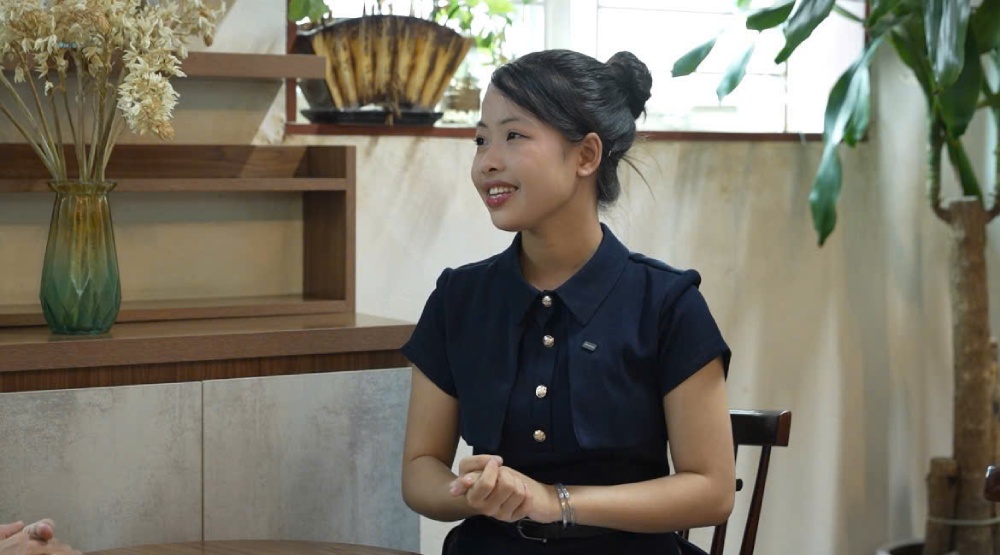 Bui Thi My Linh proactively cultivates soft skills right from her 2nd year of university. Photo: NVCC