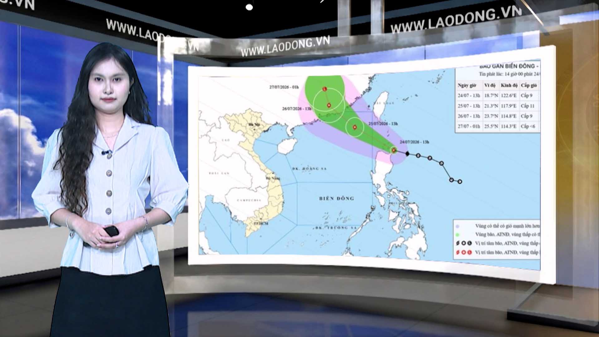 Weather forecast tonight and tomorrow July 25th