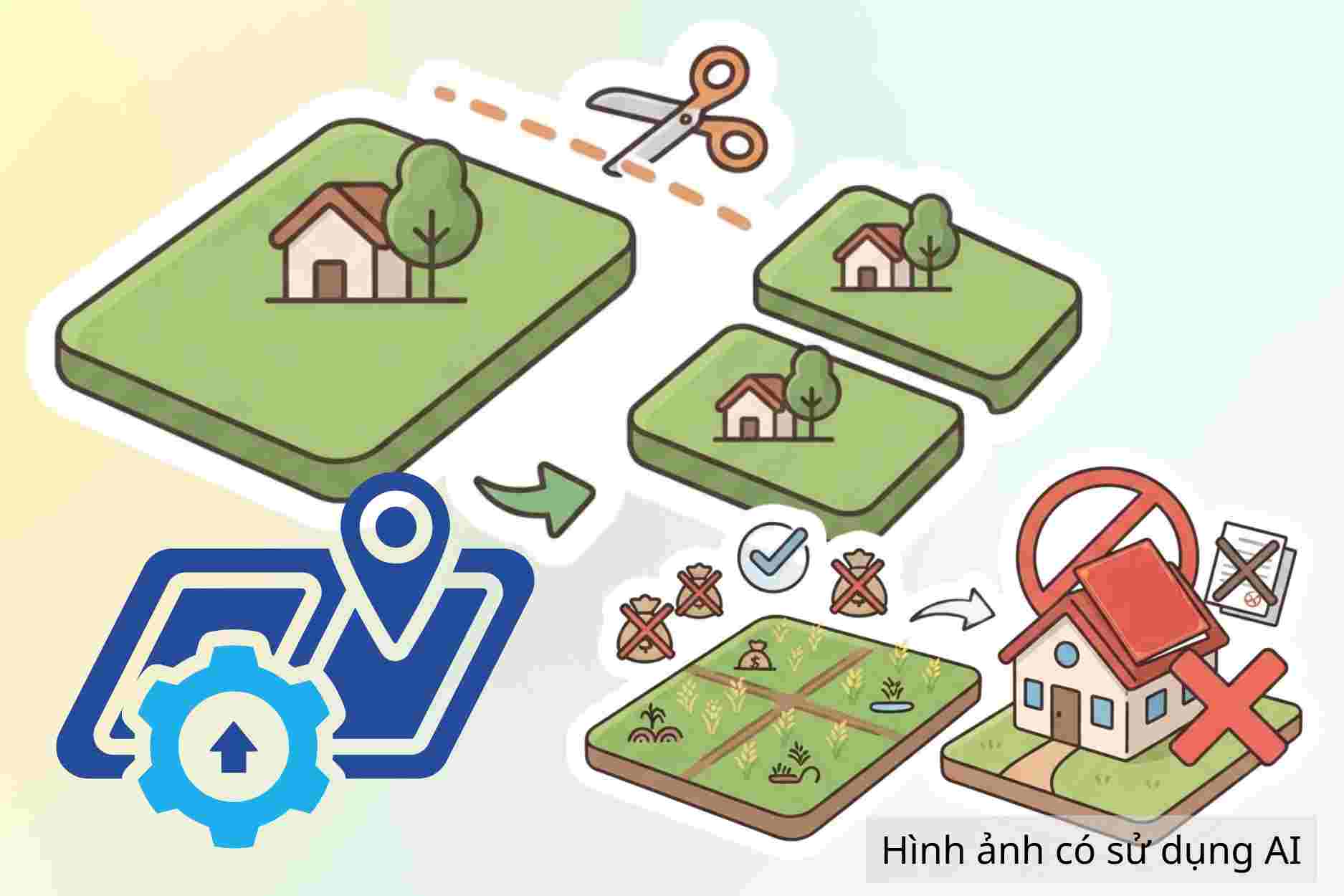 The Ministry of Agriculture and Environment answers about the principle of land plot separation. Photo: AI