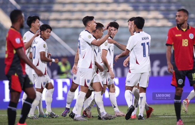 The Thai team meets Laos in the opening match of ASEAN Cup 2026. Photo: Minh Dan