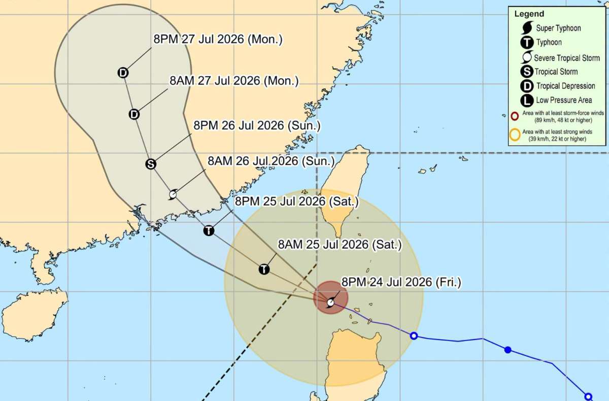 Mise à jour de la position du typhon Noul sur le point de se renforcer en ouragan en mer de Chine méridionale. Photo: PAGASA