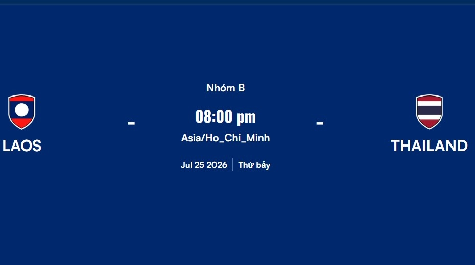 Commentaires mis à jour sur le Laos contre la Thaïlande dans le Groupe B de la Coupe de l'ASEAN 2026 qui aura lieu à 20h00. le 25 juillet. Photo : Coupe de l'ASEAN