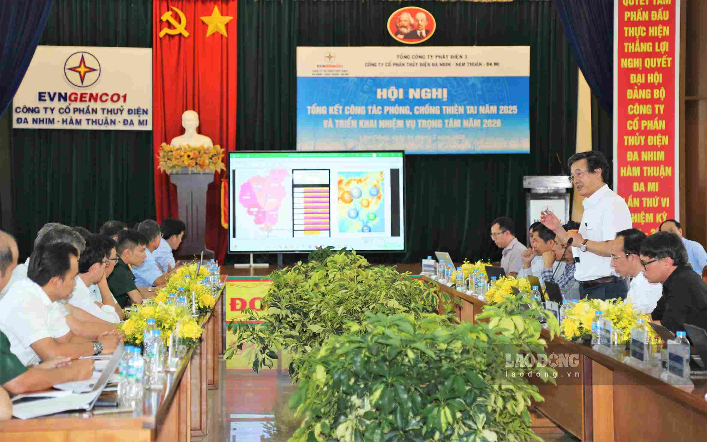 Overview of the Conference to deploy disaster prevention tasks in 2026 at DHĐ Hydropower Company. Photo: Ngoc Minh