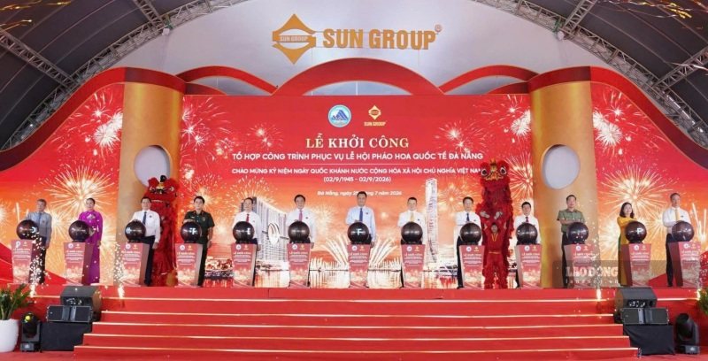 Khởi công tổ hợp lễ hội quốc tế đầu tiên bên sông Hàn, Đà Nẵng. Ảnh: Hoàng Bin
