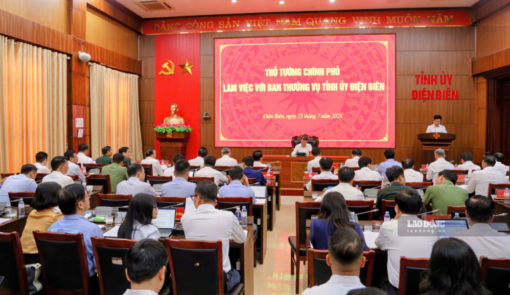 Toàn cảnh buổi làm việc. Ảnh: Thành An