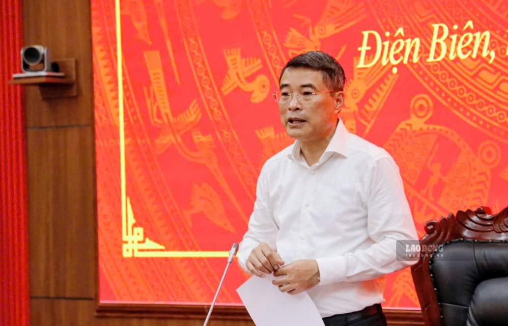 Politburo member, Prime Minister Le Minh Hung requested to gradually make Dien Bien a commercial, logistics and trade center of the Northwest region with neighboring countries. Photo: Thanh An
