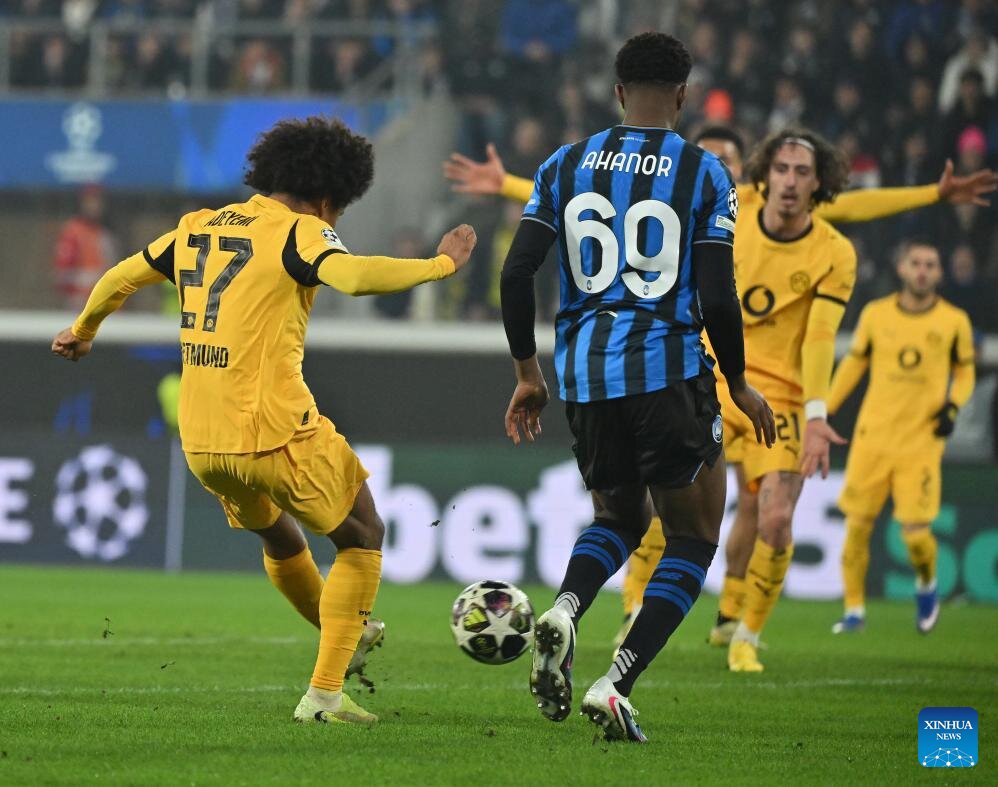 Karim Adeyemi scored in the match against Atalanta in the Champions League last season. Photo: Xinhua