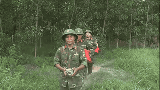 10 conjuntos de restos de mártires descubiertos en el área de Cau Nhi. Foto: Comando Militar de Quang Tri