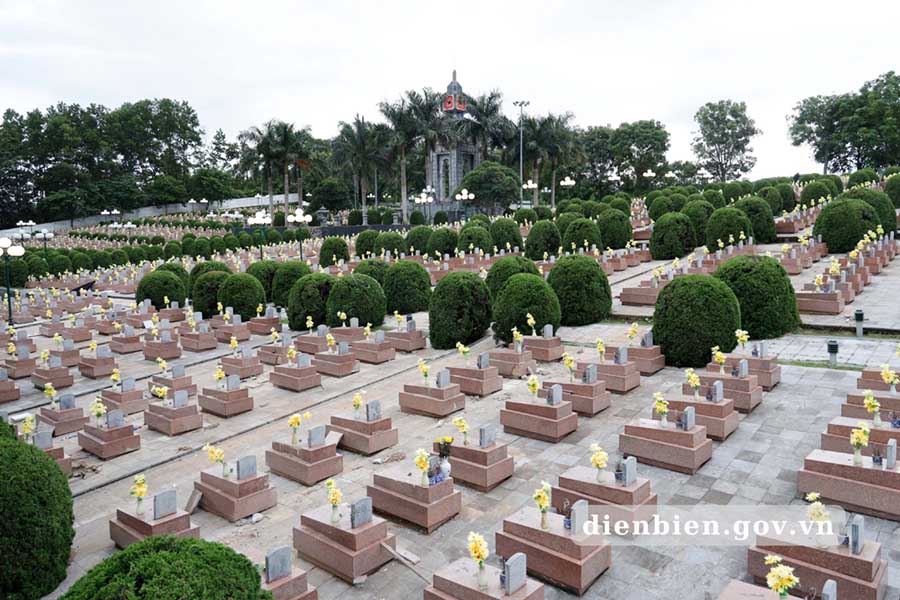 ​Nghĩa trang Liệt sĩ Tông Khao (Điện Biên). Ảnh: Cổng TTĐT tỉnh Điện Biên​