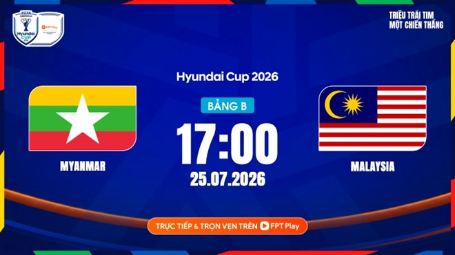 Link to watch live Myanmar vs Malaysia at ASEAN Cup 2026. Photo: FPT Play