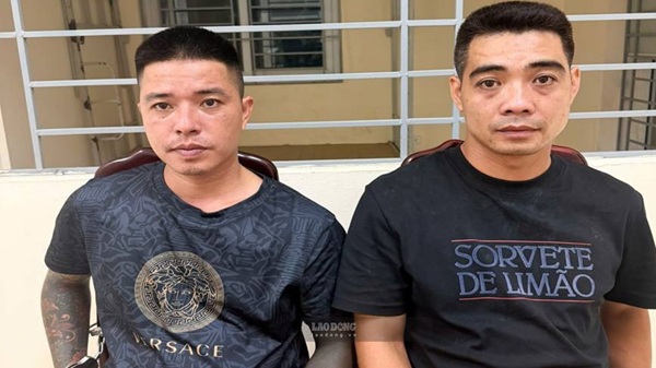 Phu Nghia Commune Police arrest 2 subjects for drug possession. Photo: CAHN