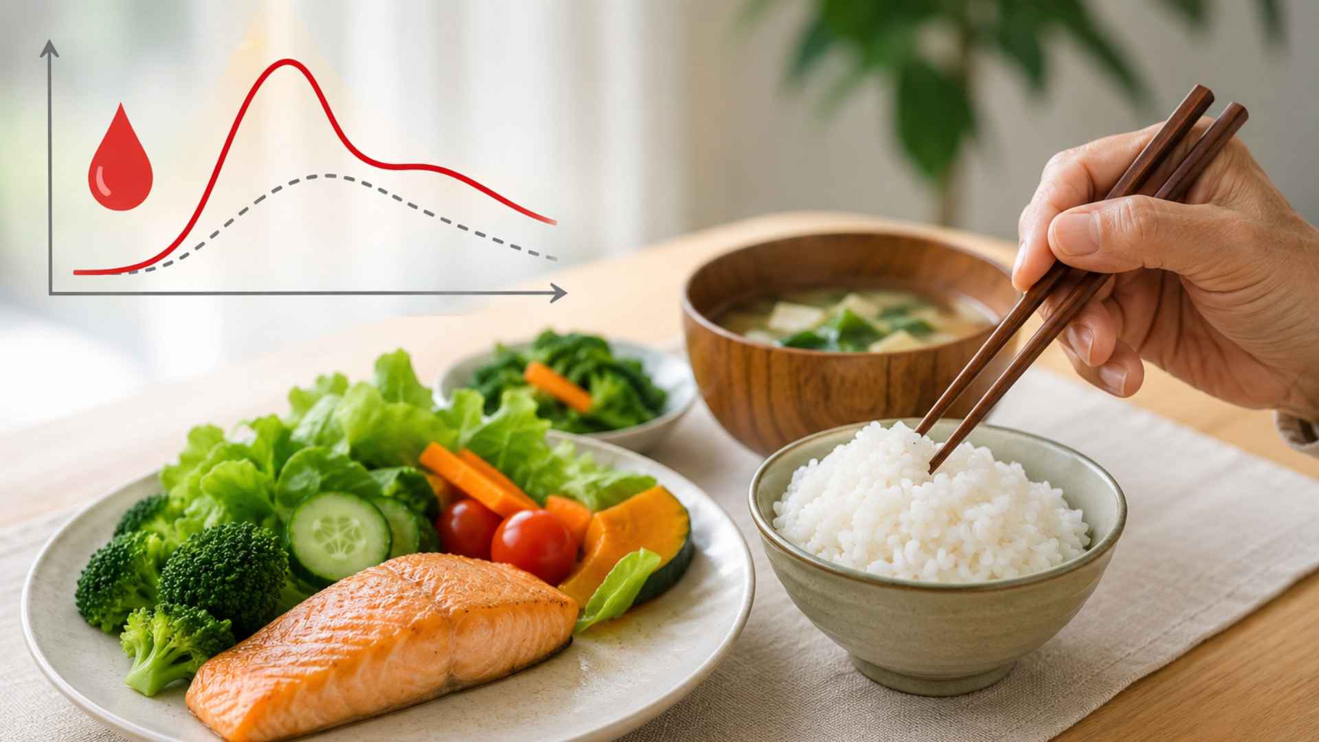 Người lớn tuổi ăn nhiều cơm trắng, đường huyết dễ tăng nhanh. (Ảnh có sự hỗ trợ của AI)