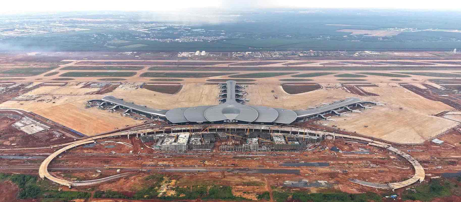 Many main construction packages at Long Thanh airport have reached 90% of the implementation volume. Photo: Airports Corporation of Vietnam