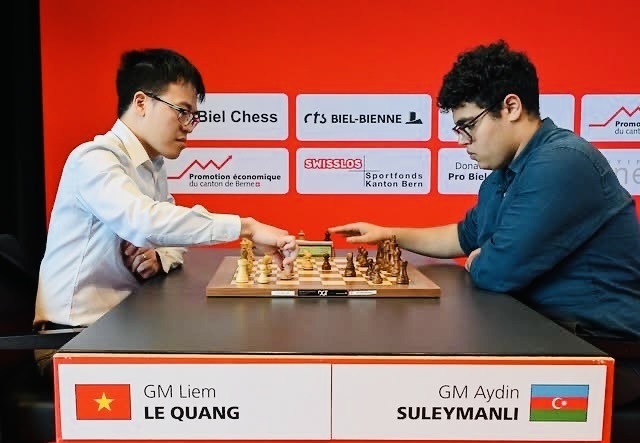 Grandmaster Le Quang Liem recently competed in Switzerland. Photo: Biel GMT Masters Triathlon 2026
