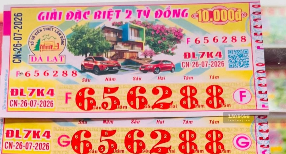 Southern lottery today. Photo: The Toan