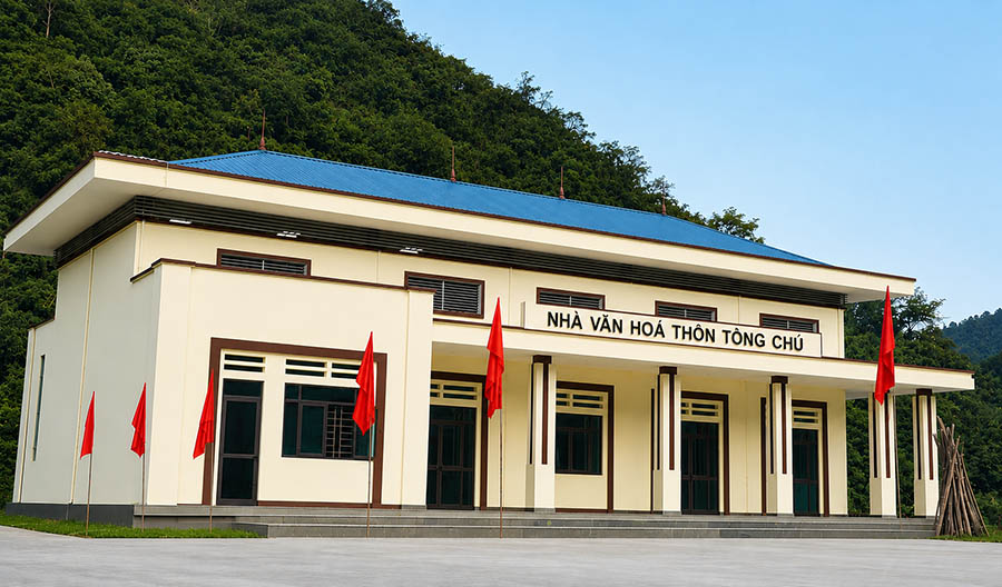 Tong Chu village Cultural House, Coc San commune (Lao Cai) put into operation from November 2025. Photo: Lao Cai Provincial e-Portal