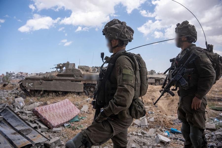Israeli soldiers on duty. Photo: Xinhua