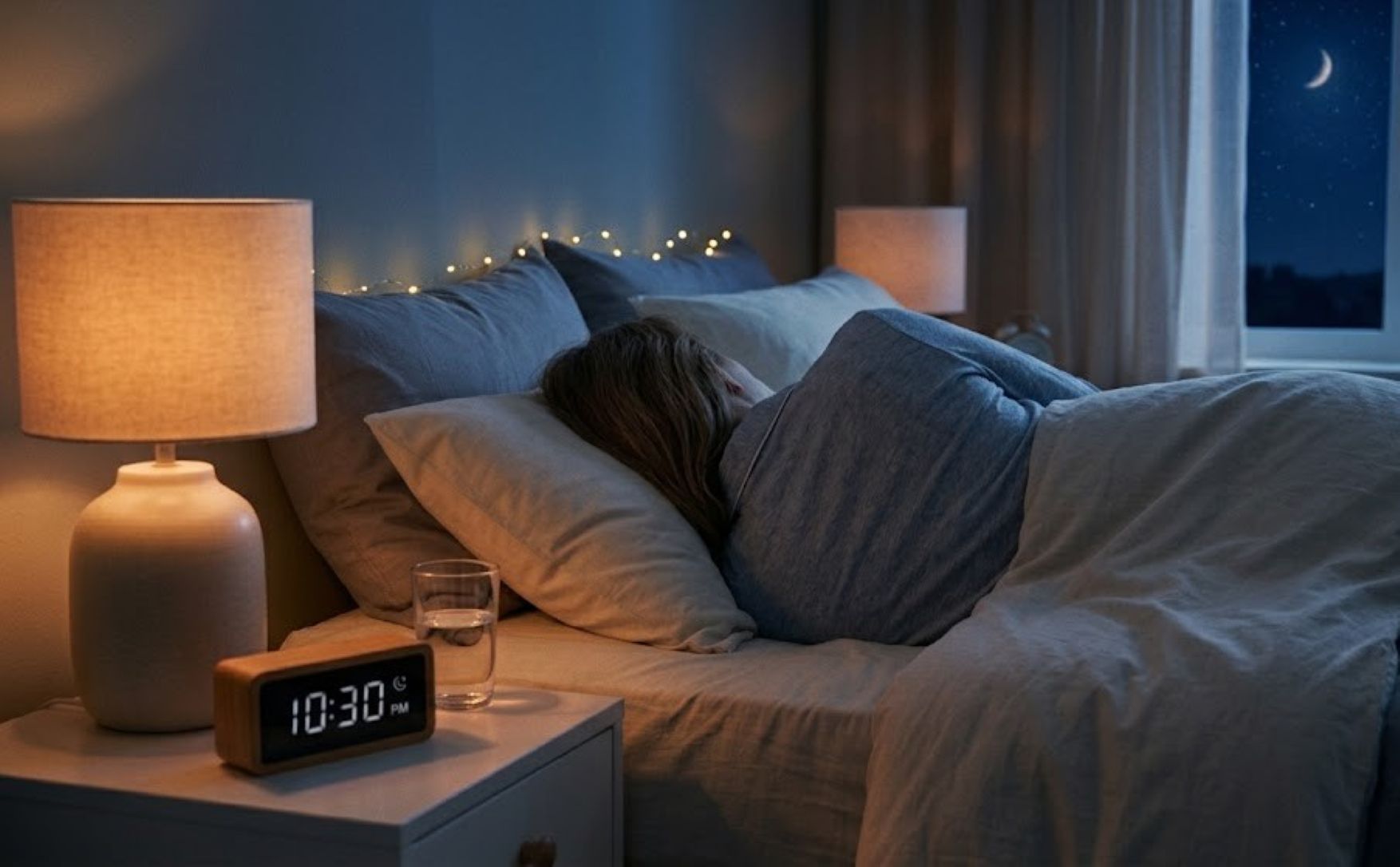 Adjusting small habits in daily life helps the biological clock work more efficiently and sleep better. Photo created by AI