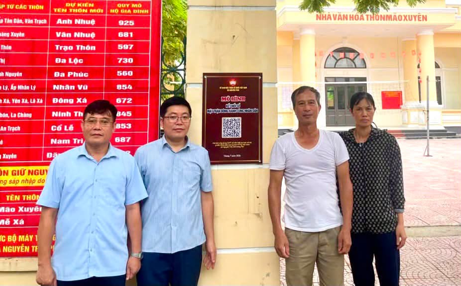 Xã Nguyễn Trãi ra mắt mô hình “Kết nối số - Mặt trận đồng hành cùng Nhân dân“. Ảnh: Xã Nguyễn Trãi