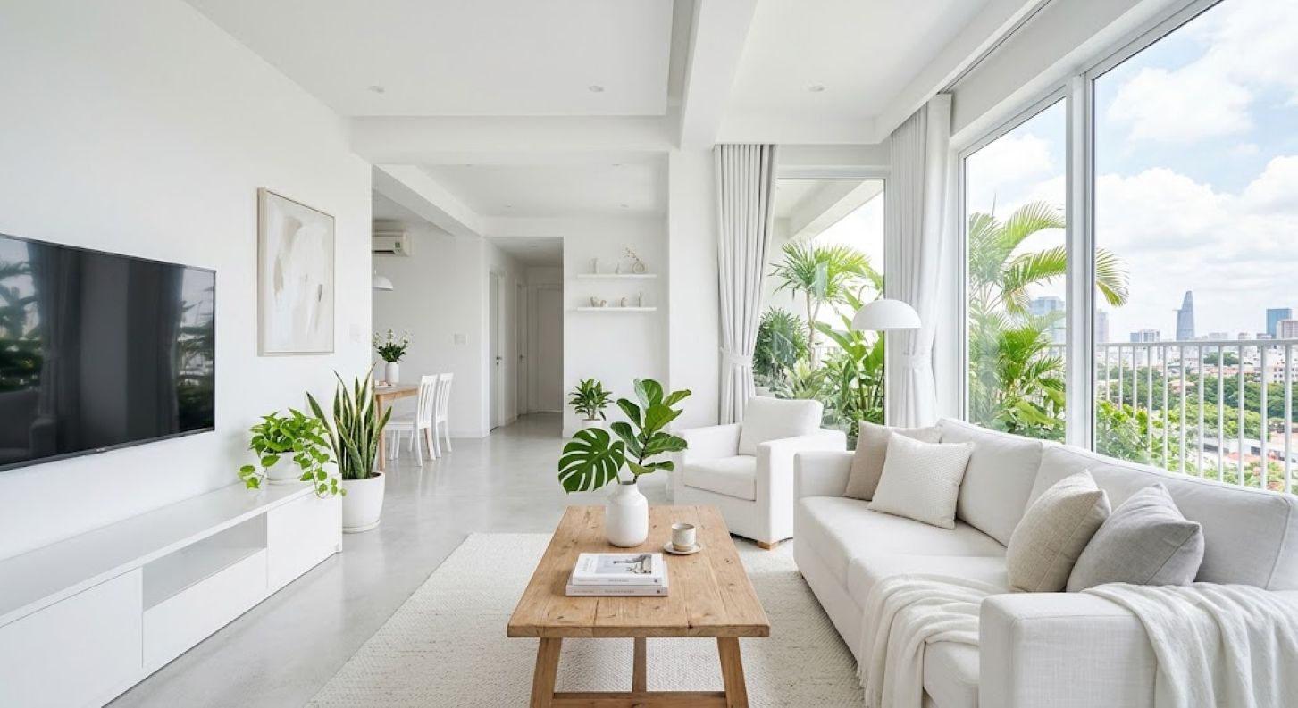 White helps maximize the ability to reflect natural light, bringing a feeling of effective spatial expansion. Image created by AI