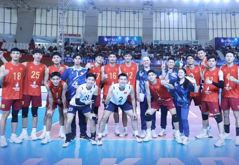 베트남 남자 배구팀이 2026 SEA V.Cup에서 우승했습니다. 사진: VFV