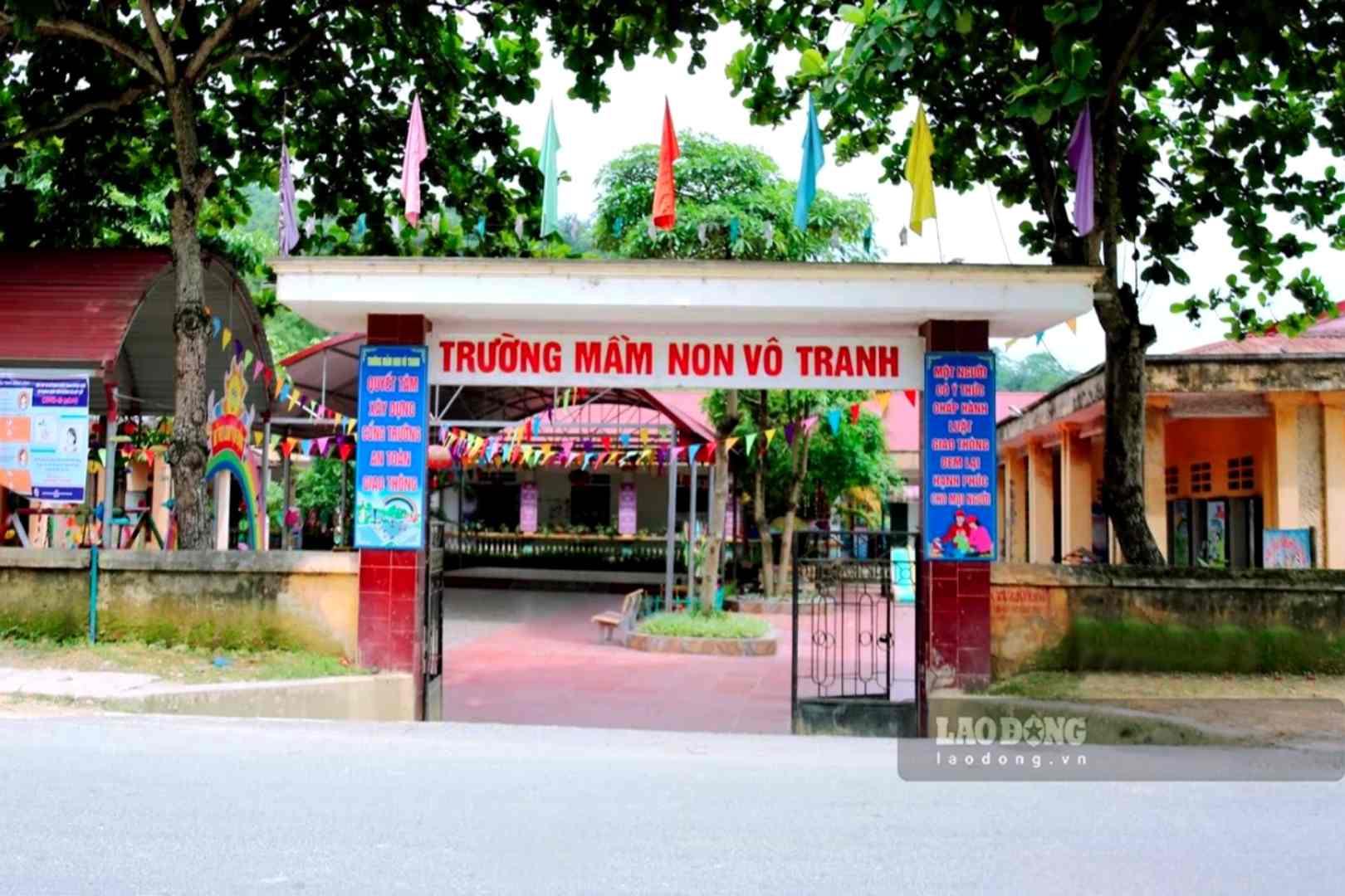 Vo Tranh Kindergarten is located in Vo Tranh commune, former Ha Hoa district, now Van Lang commune. Photo: Duong Nguyen