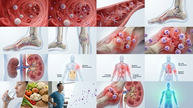 L'hyperuricémie est le principal facteur de risque de la goutte et des calculs urinaires. Photo: Hương Sơn/Utilisation de l'IA
