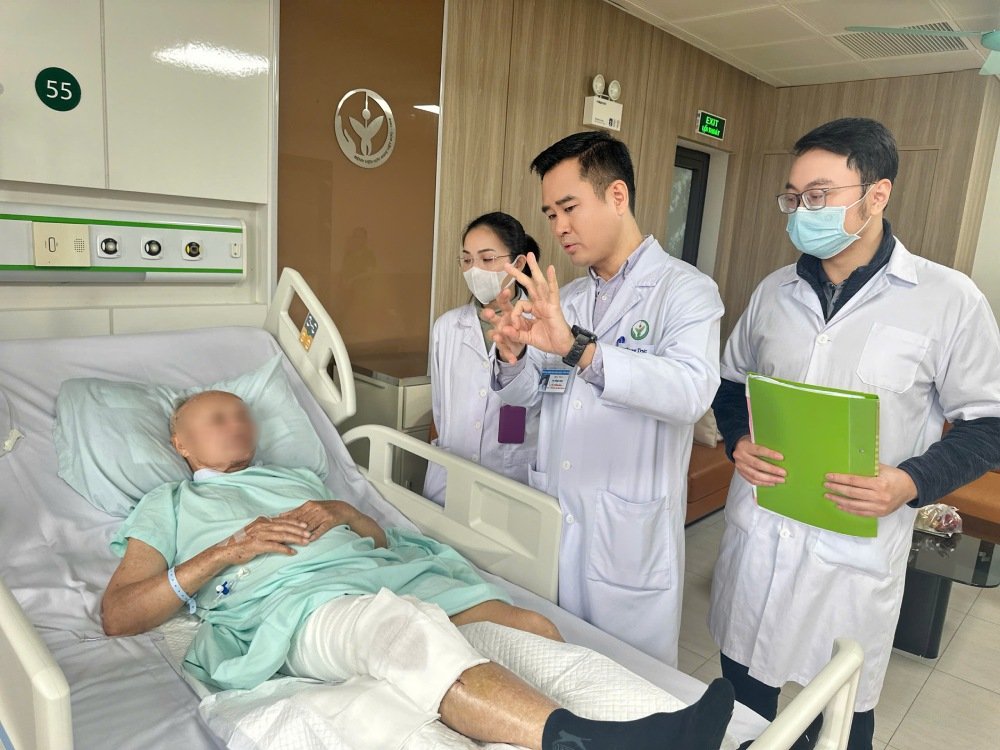 Patient after surgery, ending a journey of more than 50 years living with war wounds. Photo: BVCC