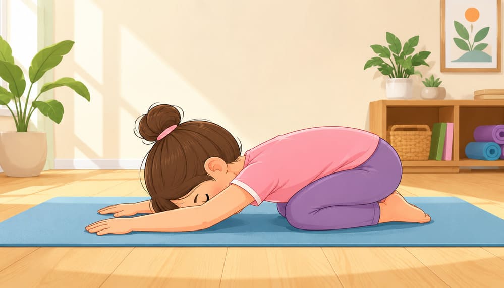 Tư thế em bé sẽ giúp thư giãn cơ lưng và hông. Ảnh: Ai