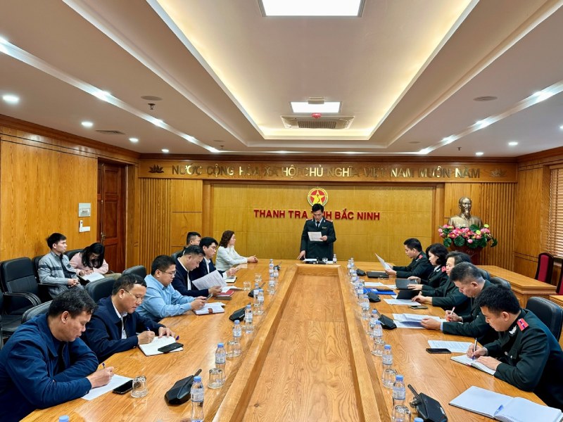 Announcement of the inspection decision for the housing construction investment project in Chau Khe ward, Tu Son town (now Phu Khe ward, Bac Ninh province). Photo: Bac Ninh Provincial Inspectorate