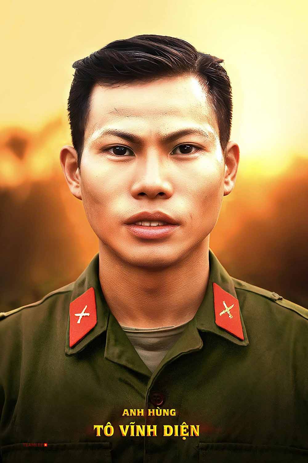Chân dung Anh hùng Tô Vĩnh Diện. Ảnh: Bảo tàng Chiến thắng Điện Biên Phủ