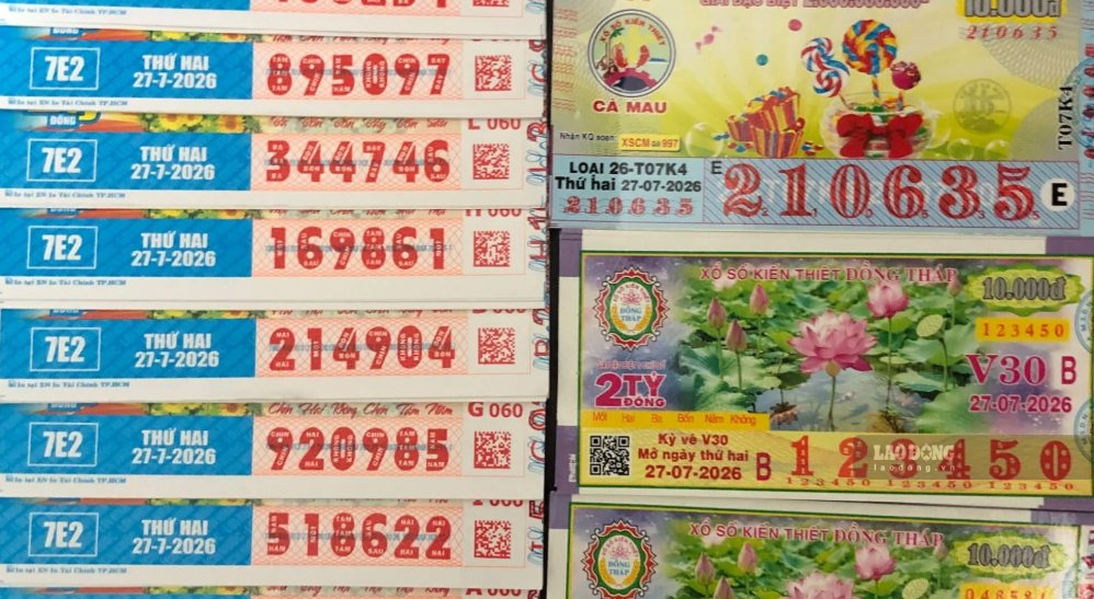 Southern lottery on Monday. Photo: The Toan