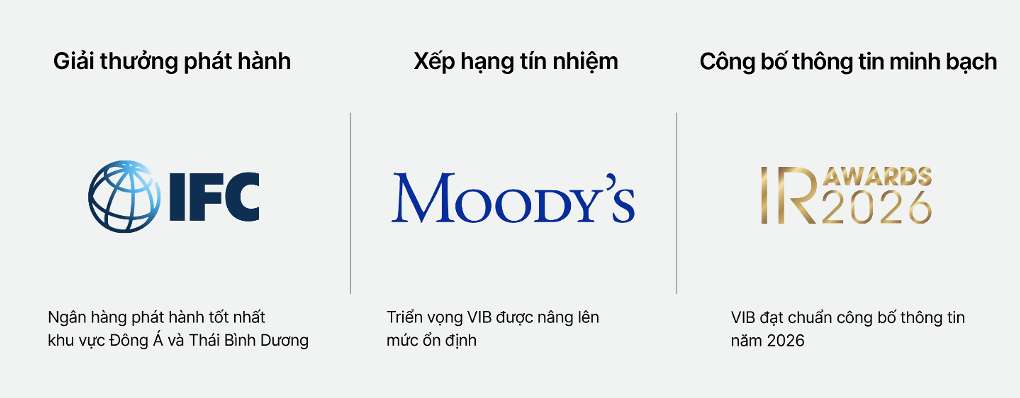 Năng lực tài chính, chất lượng quản trị và tính minh bạch của VIB tiếp tục được các tổ chức uy tín trong nước và quốc tế ghi nhận. Ảnh: VIB