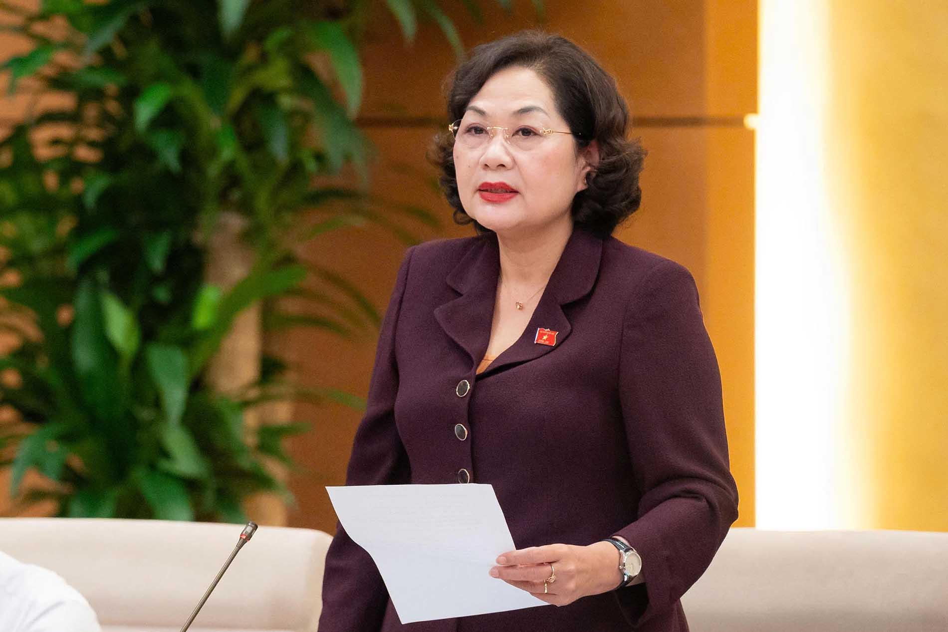 Member of the Party Central Committee, Vice Chairman of the National Assembly Nguyen Thi Hong said that decentralization and delegation of power must go hand in hand with power control. Photo: Quochoi. vn