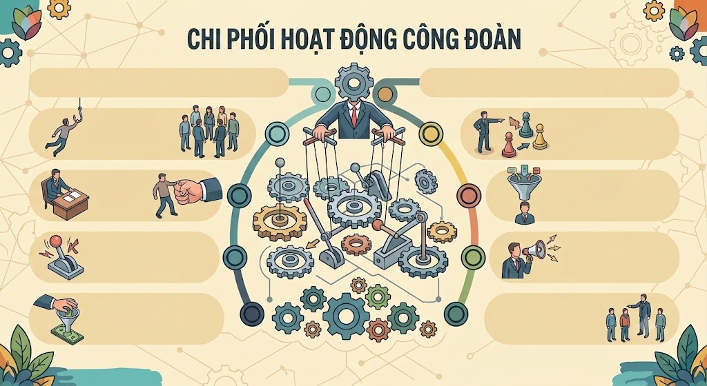 From September 10, 2026, businesses with controlling acts aimed at weakening trade union activities will be fined up to 60 million VND. Photo created by AI