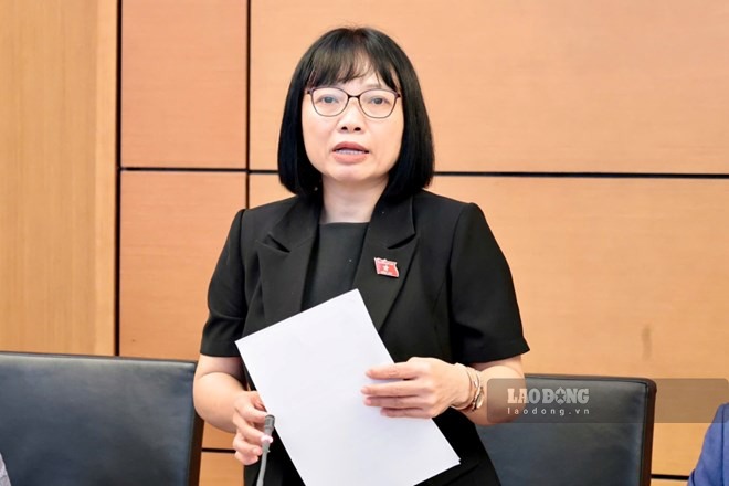 Bà Nguyễn Thị Việt Nga - Phó Trưởng đoàn đại biểu Quốc hội chuyên trách TP Hải Phòng, Ủy viên Ủy ban Văn hóa và Xã hội của Quốc hội. Ảnh: Phạm Đông
