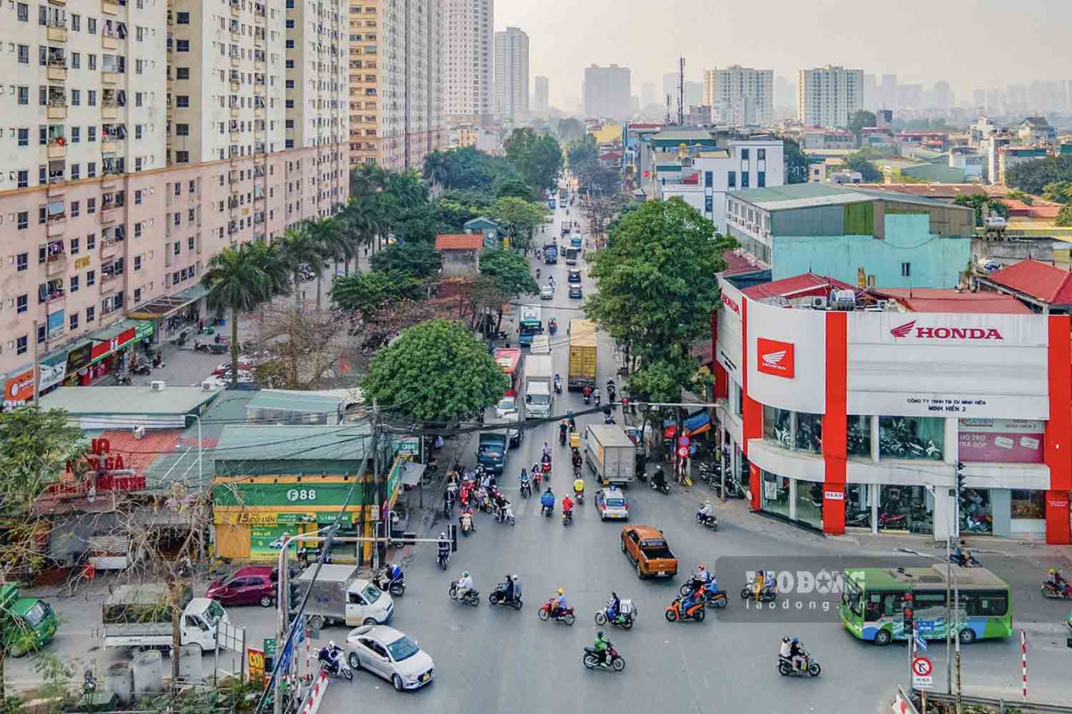 Road 70 section passing through Hanoi. Photo: Song Huu