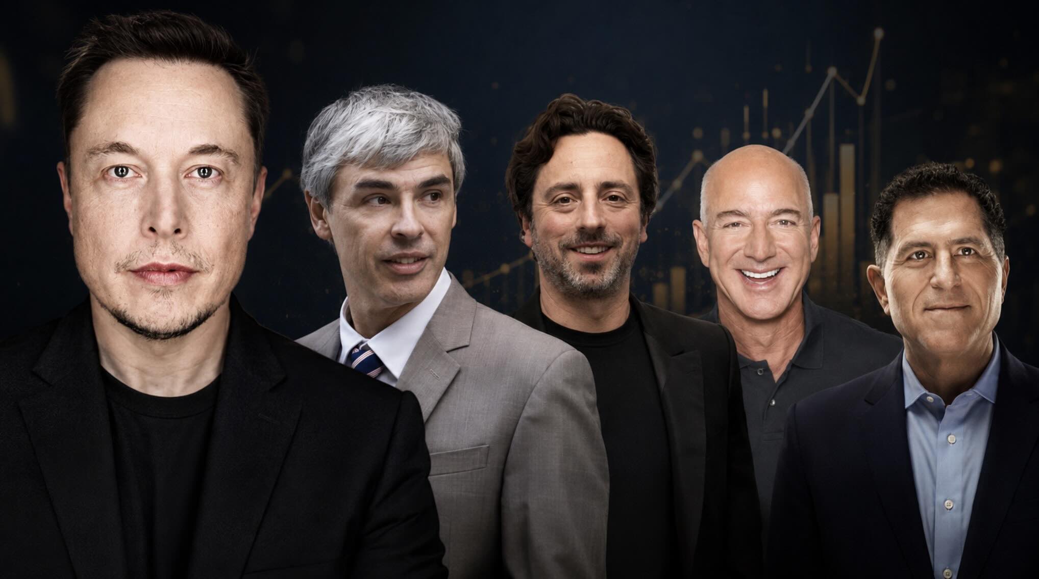 The total assets of the 5 richest billionaires in the world reach about 1,709.4 billion USD. Graphics: AI