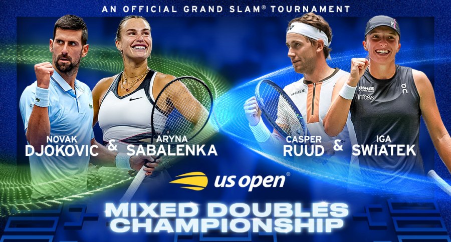 Novak Djokovic and Aryna Sabalenka are not doubles experts. Photo: US Open