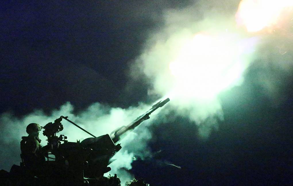 Russian air defense system intercepts UAV in an attack. According to Moscow officials, 73 UAVs were shot down when approaching the capital on July 28. Photo: TASS