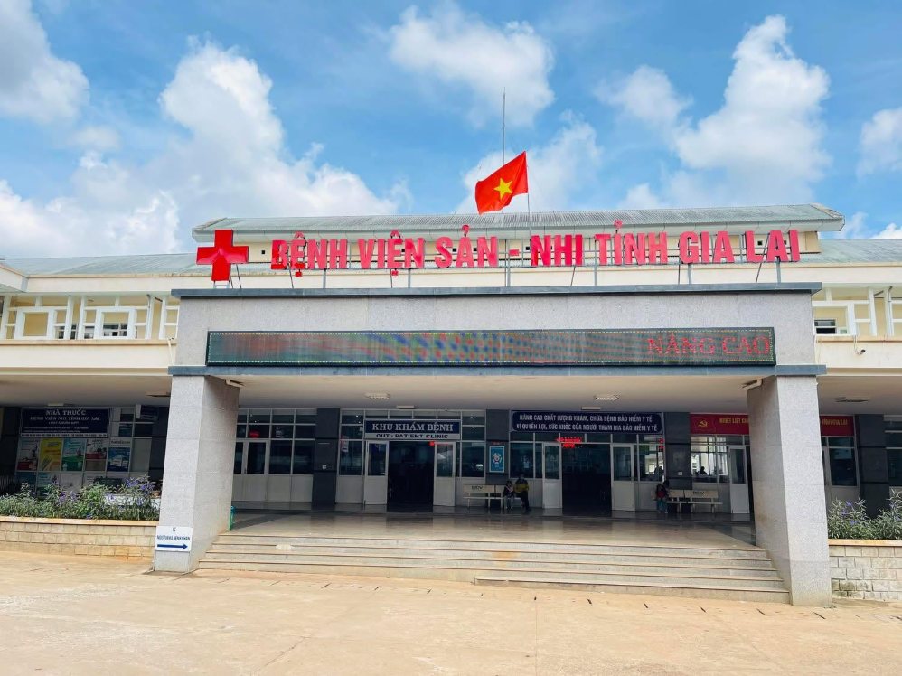 Bệnh viện Sản - Nhi Gia Lai, nơi đang điều trị cho cháu bé trong vụ việc nghi có dấu hiệu bạo hành trẻ em. Ảnh Bệnh viện cung cấp 