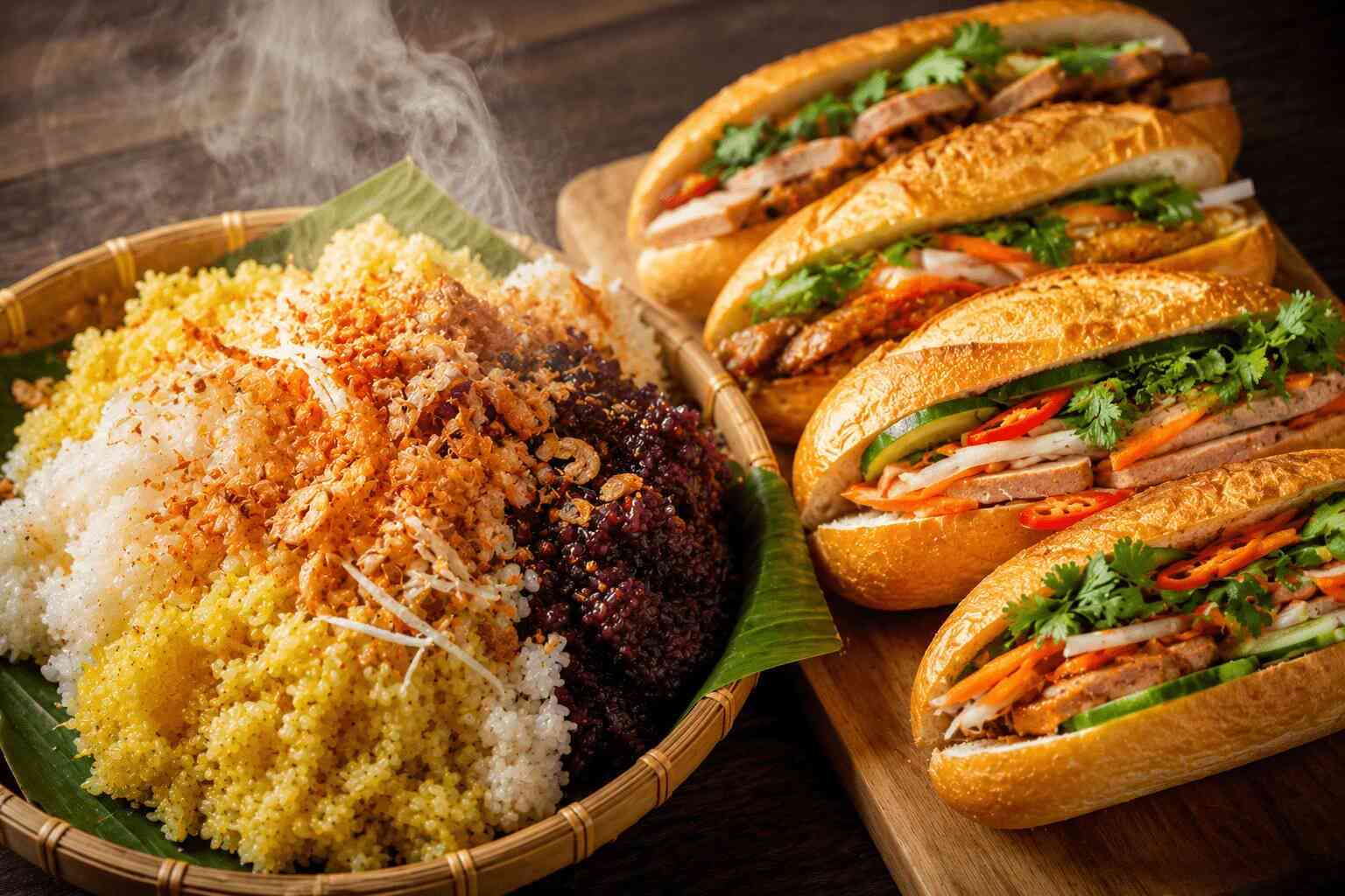 Eating sticky rice and bread regularly with high frequency can contribute to increasing blood sugar and blood fat levels. Photo: AI